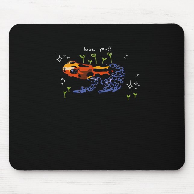 Frosch, der dich liebt, einfacher klassischer Stil Mousepad (Vorne)
