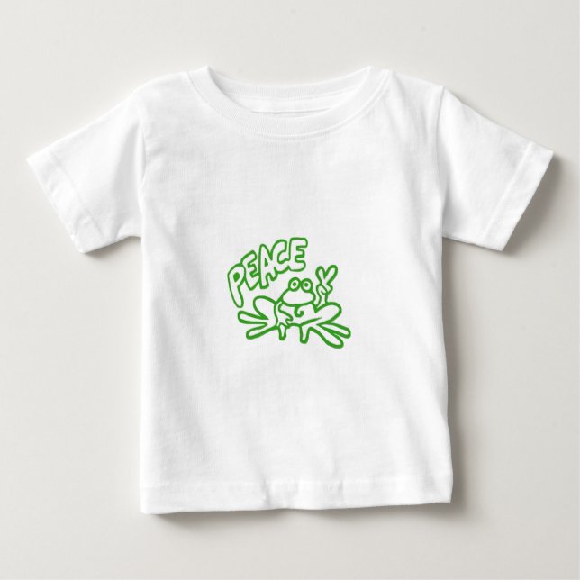 Frosch des Friedens Baby T-shirt (Vorderseite)