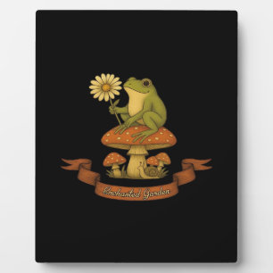 Frosch des Gartens Fairycore Cottagecore Frosch Fotoplatte