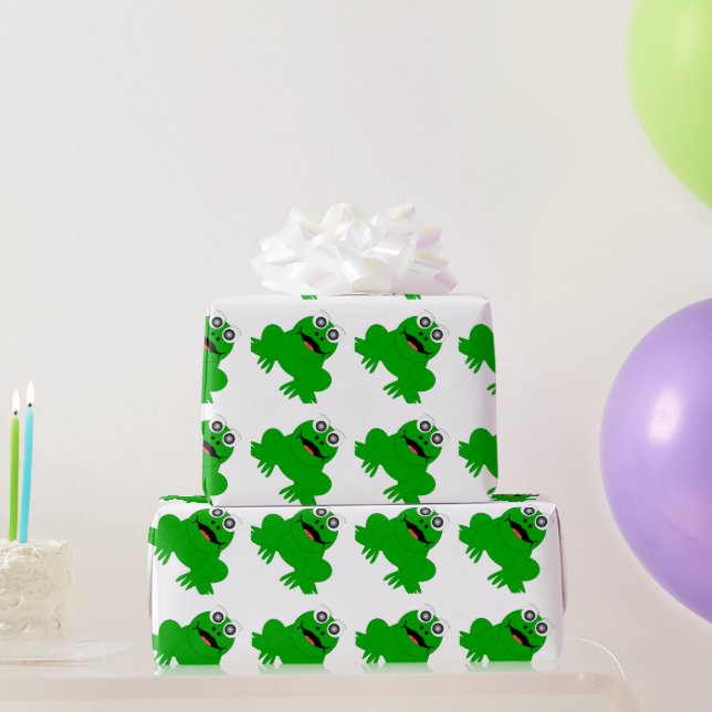 Frosch Design Geschenkpapier (Partygeschenke)