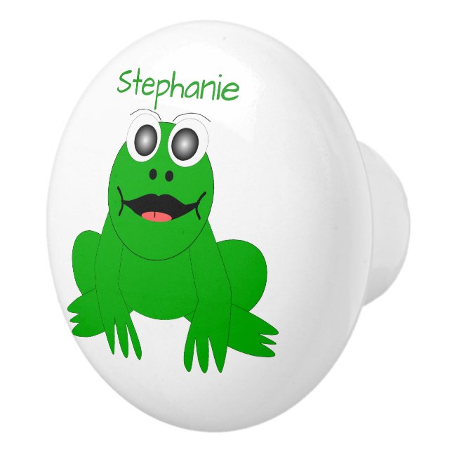 Frosch Design Personalisiert Keramikknauf (Rechts)