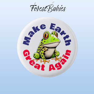 Frosch, die Erde wieder groß machen, Niedliche Umw Button