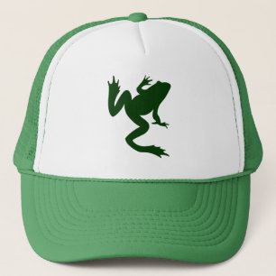Frosch-dunkelgrüne Silhouette Truckerkappe