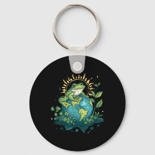 Frosch Earth Day Frosch Earth Day Green Schlüsselanhänger