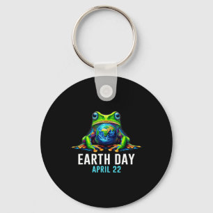 Frosch Earth Day rettet den Planeten farbenfroh Schlüsselanhänger