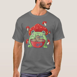 Frosch Eating Ramen Anime Japanisch Nudeln Niedlic T-Shirt