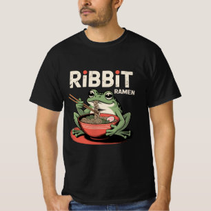 Frosch Eating Ramen Funny Ribbit Ramen T-Shirt