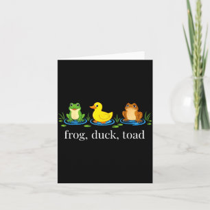 Frosch Ente Kröte zoologisch lustig retro Tier Mem Karte