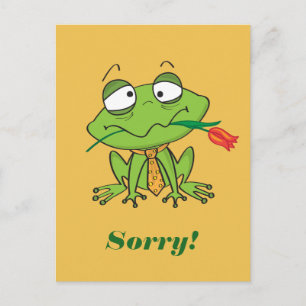 Frosch entschuldigen postkarte