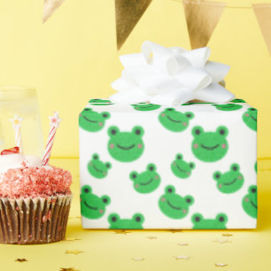 Frosch Erste Geburtstagsparty Croaking Green Glitz Geschenkpapier