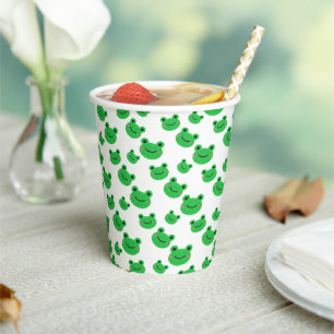 Frosch Erste Geburtstagsparty Croaking Green Glitz Pappbecher