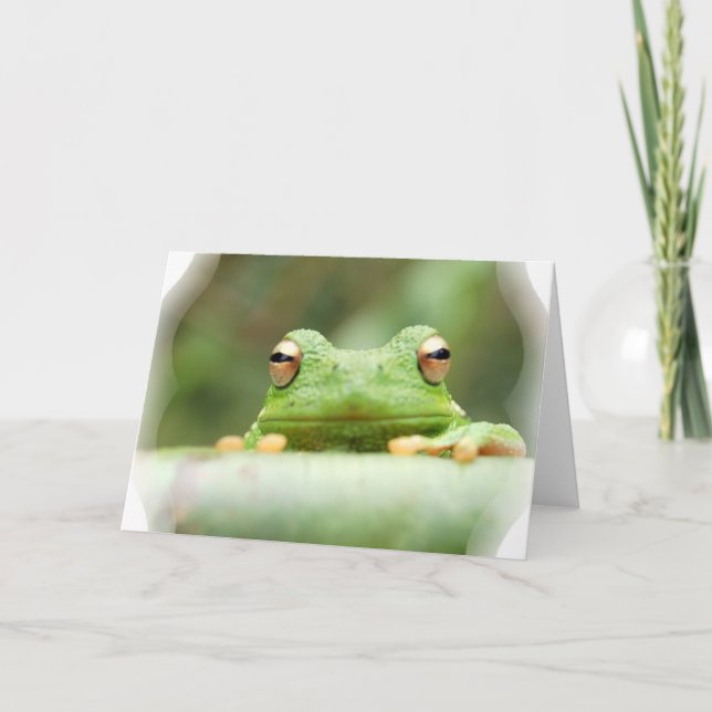 Frosch Eyes Grußkarte Karte (Vorderseite)