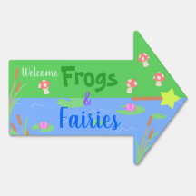 Frosch & Fairies Fantasy Party Yard Zeichen