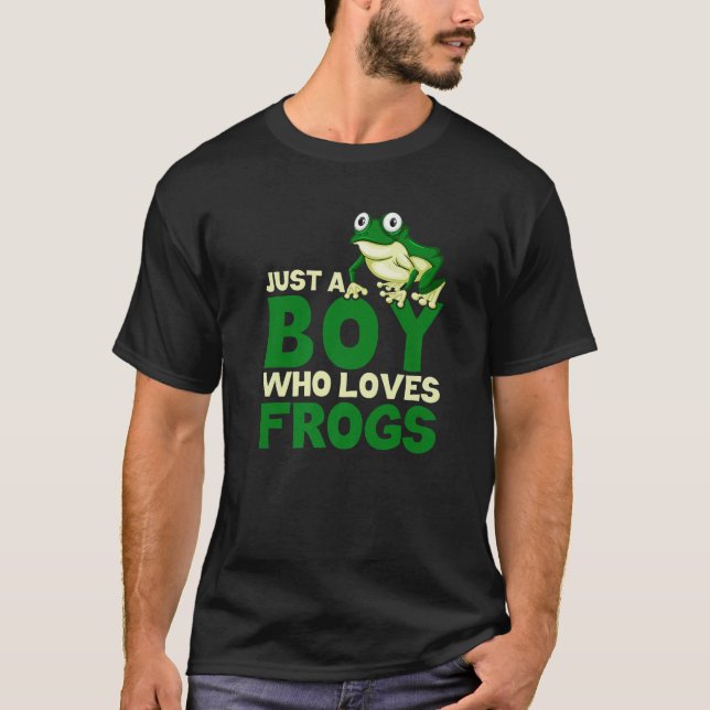 Frosch fängt Kinder nur ein Junge, der Frösche Lie T-Shirt (Vorderseite)