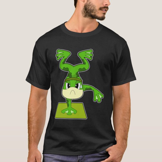 Frosch Fitness Handstand T-Shirt (Vorderseite)