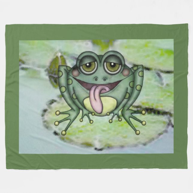 Frosch Fleecedecke (Vorderseite (Horizontal))