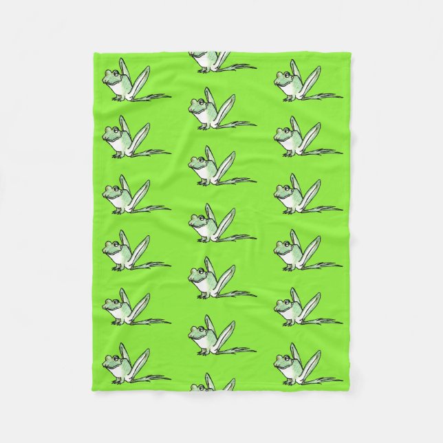 Frosch Fleecedecke (Vorderseite)