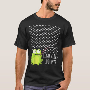 Frosch fliegt 100 Tage Schule Lehrer Junge Mädchen T-Shirt