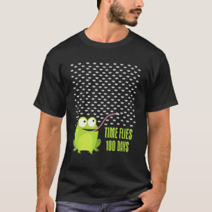 Frosch fliegt 100 Tage Schule Lehrer Junge Mädchen T-Shirt