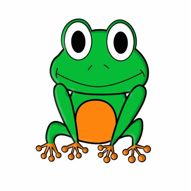 Frosch Freistehende Fotoskulptur (Vorne)