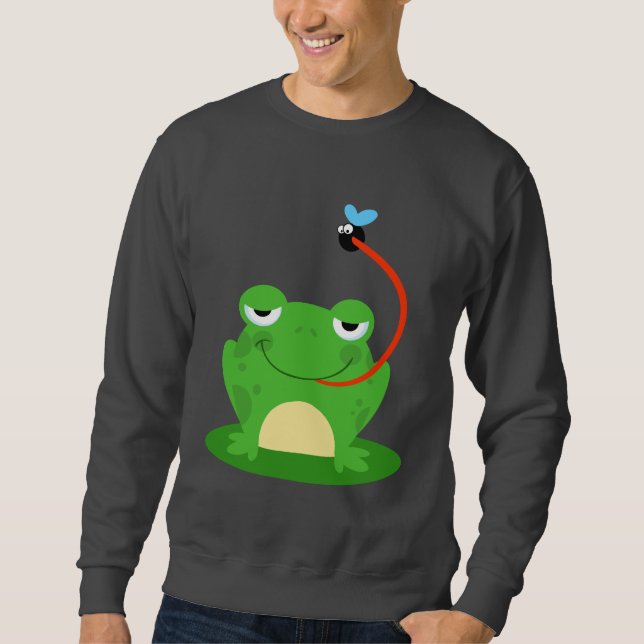 Frosch-Frosch-amphibisch lustiges Sweatshirt (Vorderseite)