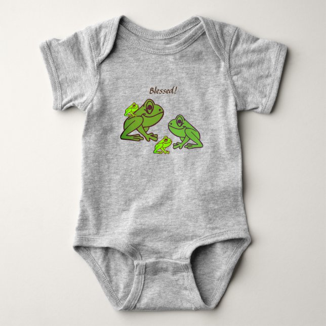Frosch Fun Baby Bodysuit Strampler (Vorderseite)