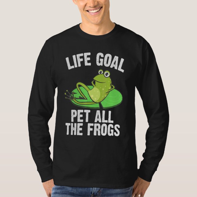 Frosch für Männer Frauen Niedlicher Bullfrog Toad  T-Shirt (Vorderseite)
