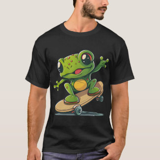 Frosch für Skateboarden (6) T-Shirt