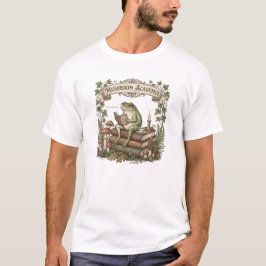 Frosch-Gelehrter liest Bücher Pilz Academia Dunkel T-Shirt