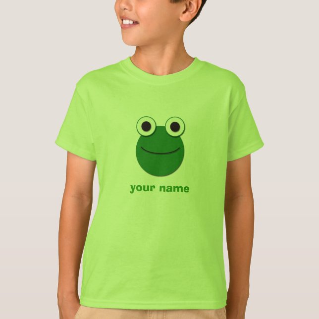 Frosch-Gesicht personalisiert T-Shirt (Vorderseite)