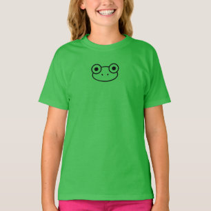 Frosch-Gesicht T-Shirt Minimalistisches Grafikde