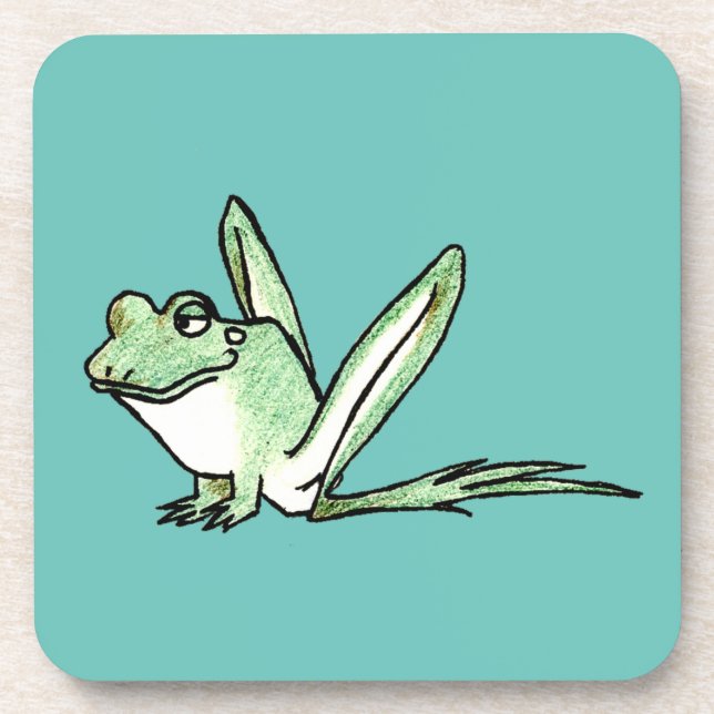 Frosch Getränkeuntersetzer (Vorderseite)