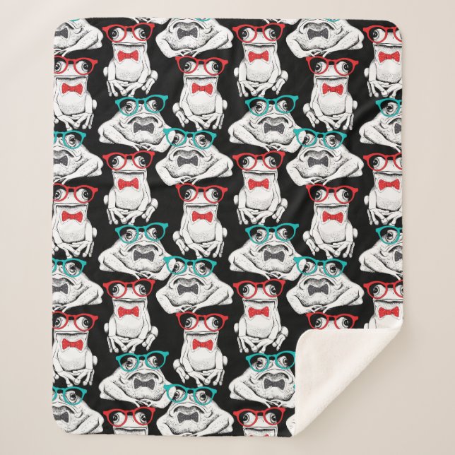 Frosch-Glas-Muster Sherpadecke (Vorderseite)