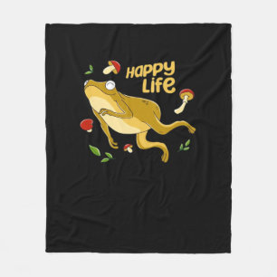 Frosch Glücklich Wesentliches Minimales Design Fleecedecke