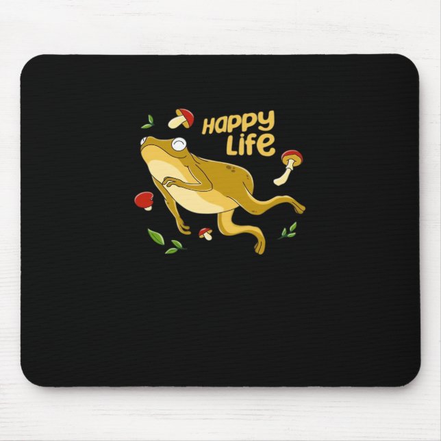 Frosch Glücklich Wesentliches Minimales Design Mousepad (Vorne)