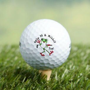 Frosch Golfing Grip It and Ribbit Funny Personalis Golfball