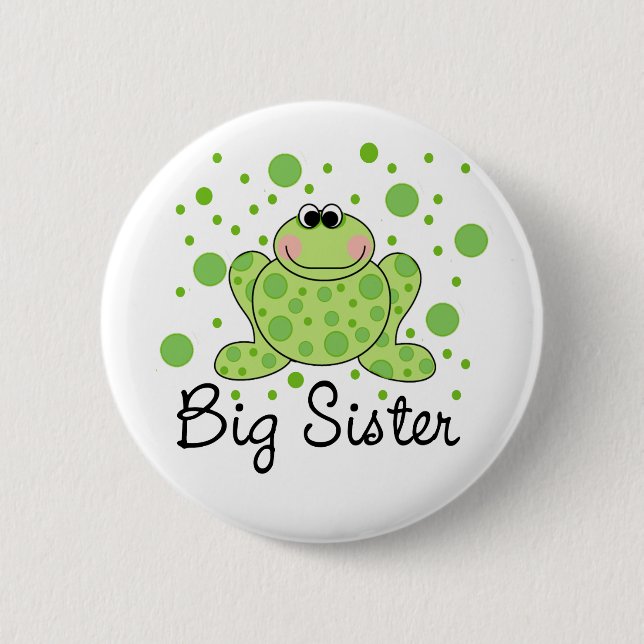 Frosch-große Schwester Button (Vorderseite)
