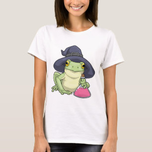 Frosch Halloween Hexe T-Shirt