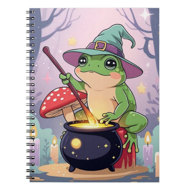 Frosch-Hexen-Journal – Kawaii-Potion-Frosch  Notizblock (Vorderseite)