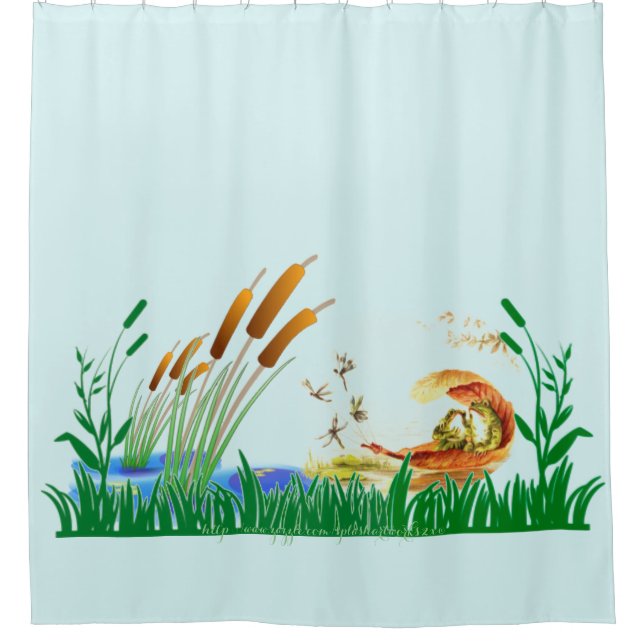 "Frosch Honeymoon" Duschvorhang (Vorderseite)