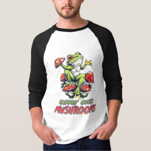 Frosch Hoppin über Pilze T-Shirt