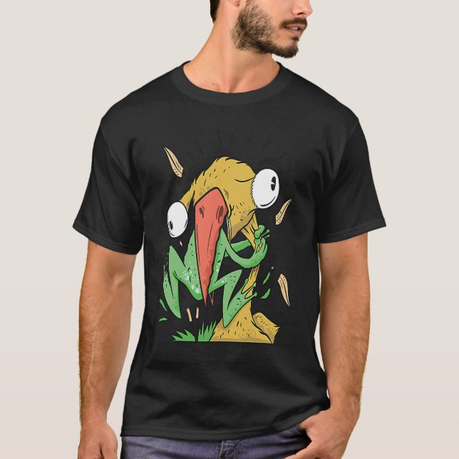 Frosch Huhn Henne Hahn T-Shirt (Vorderseite)