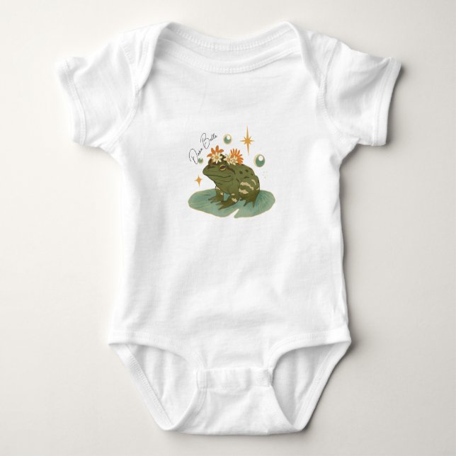 Frosch Huntleys Platz Baby Strampler (Vorderseite)