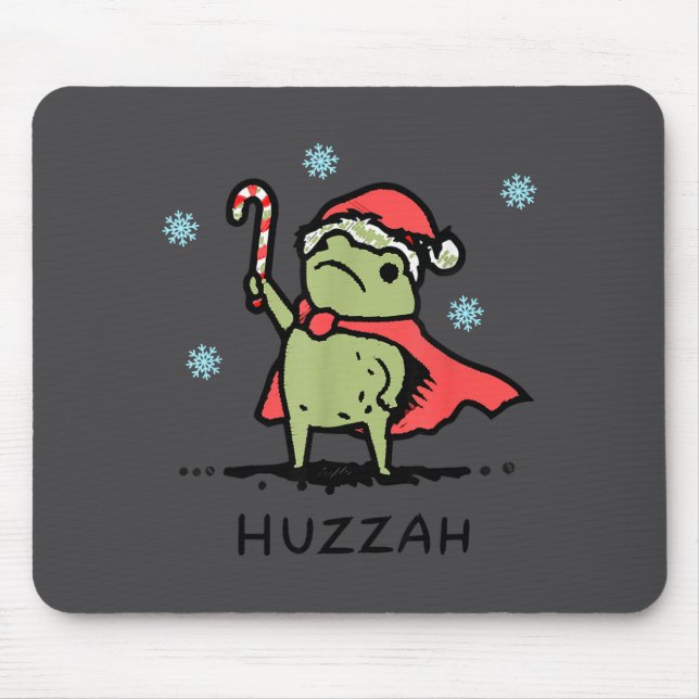 Frosch Huzzah Frosch Ritter Lustiges Schwert Meme  Mousepad (Vorne)