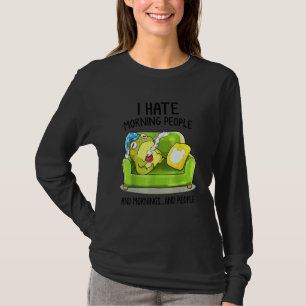 Frosch Ich hasse Morgenmenschen und Morgen und Men T-Shirt