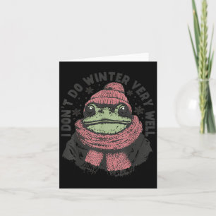Frosch ich mache den Winter nicht sehr gut vintage Karte