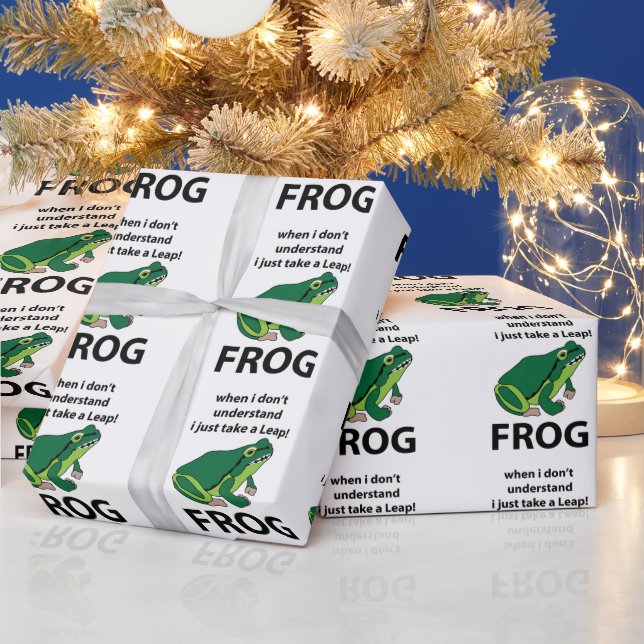 Frosch, ich nehme nur einen Sprung Frosch Geschenkpapier (Feiertage)