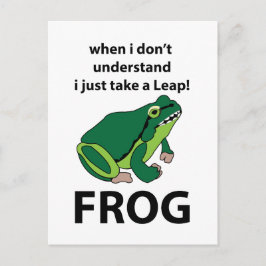 Frosch, ich nehme nur einen Sprung Frosch Postkarte