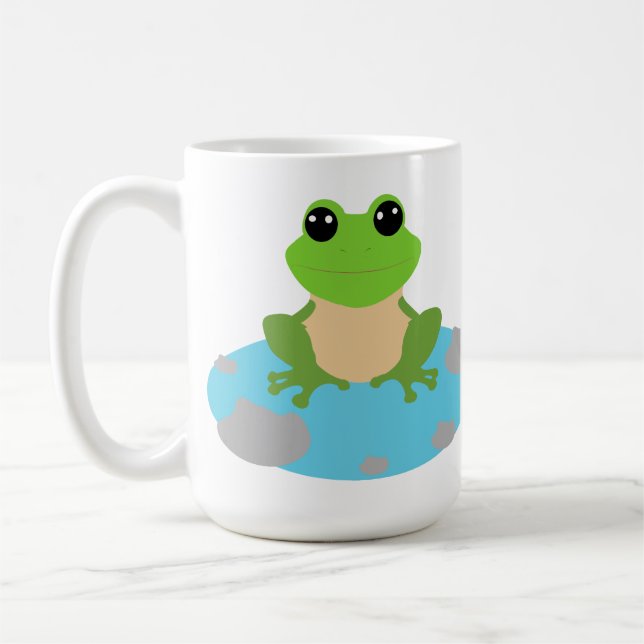 Frosch im Teich Kaffeetasse (Links)