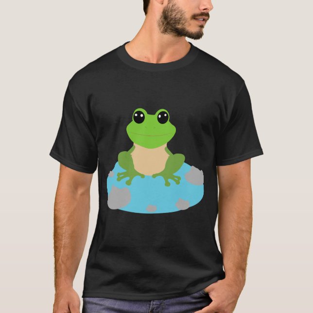 Frosch im Teich T-Shirt (Vorderseite)